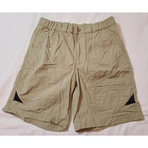 LL Bean Hiking Shorts Mens Size Small Khaki Nylon Lined Lightweight Outdoors EUC